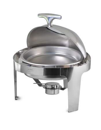 Чафиндиш (мармит) MGsteel 6 л. d=35 см. круглый со стекл. крышкой Roll-Top