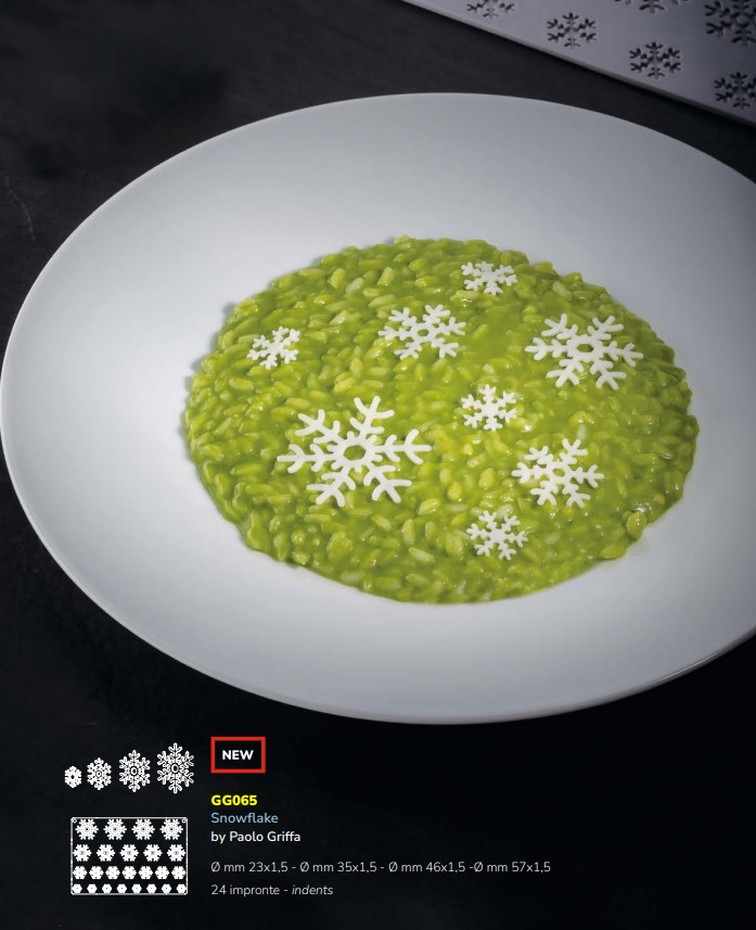 Форма силиконовая "Snowflake" mm d 23 - d 35 - d46 -d57 h 1,5, 24 ячейки GG065