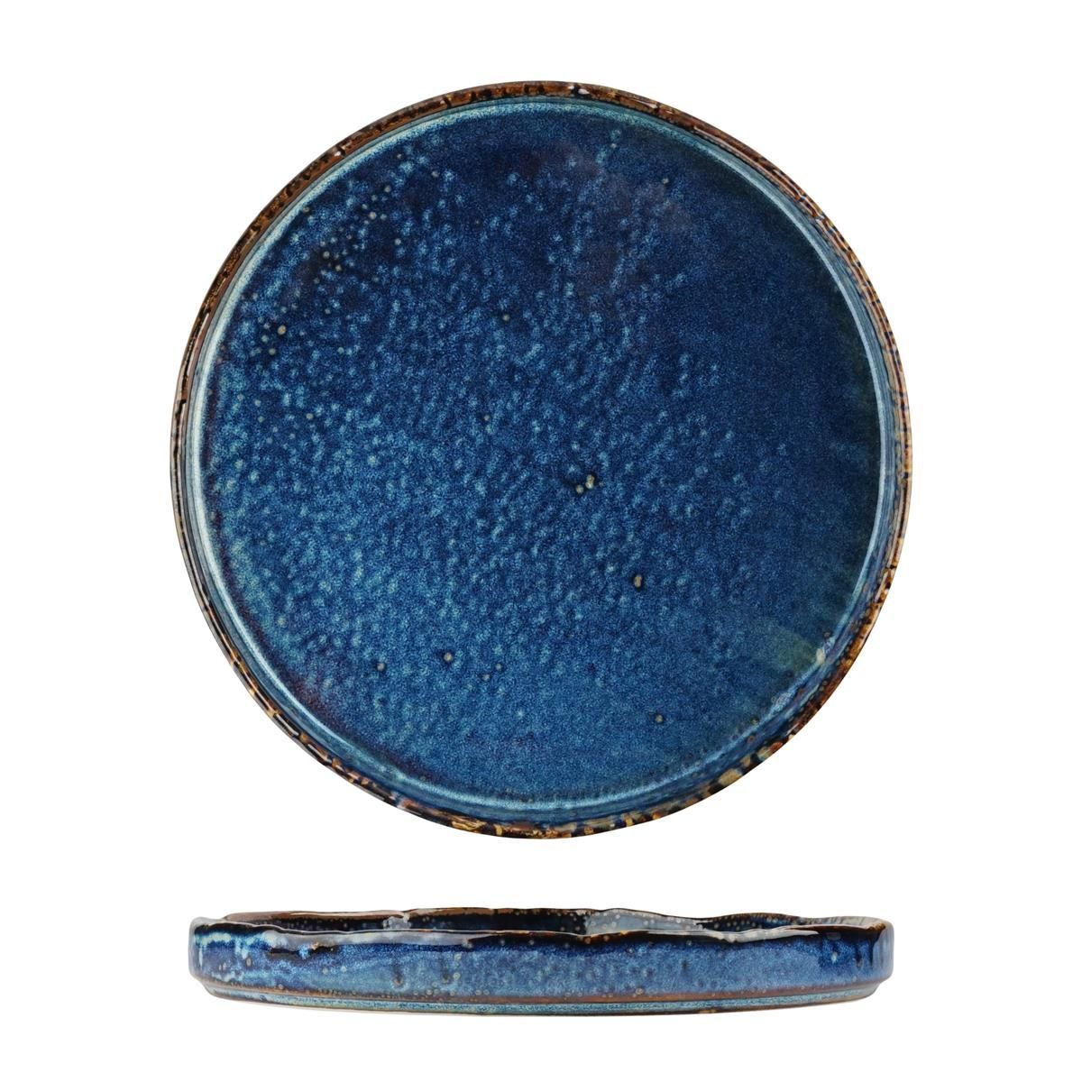 Тарелка с бортом P.L. Aqua Blue d=26 см, h=3 см, 500 мл, фарфор