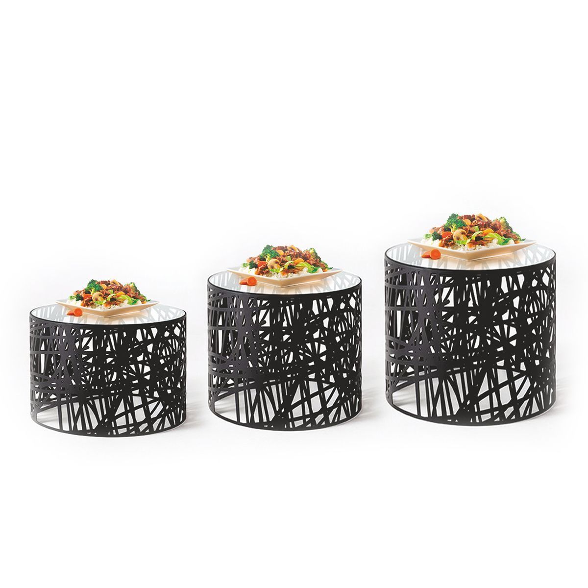 Подставка для выкладки P.L.-Hotelware 21*25 см, нержавеющая сталь, стекло