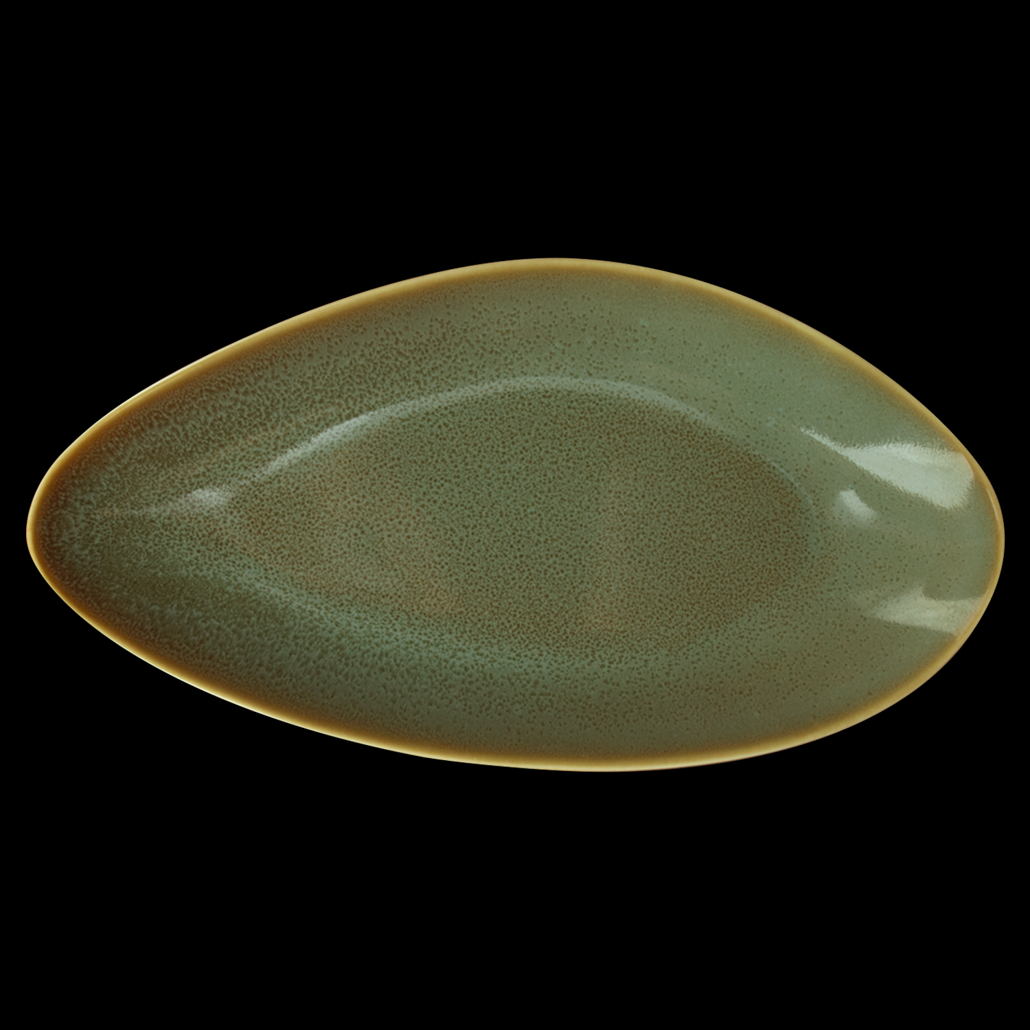 Блюдо 13" 326х170мм, зеленый "Corone Primavera"